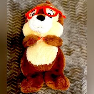 RARE Disney Chip & Dale Mega BIG Plush doll Glasses ver.  Exclusive From Japan